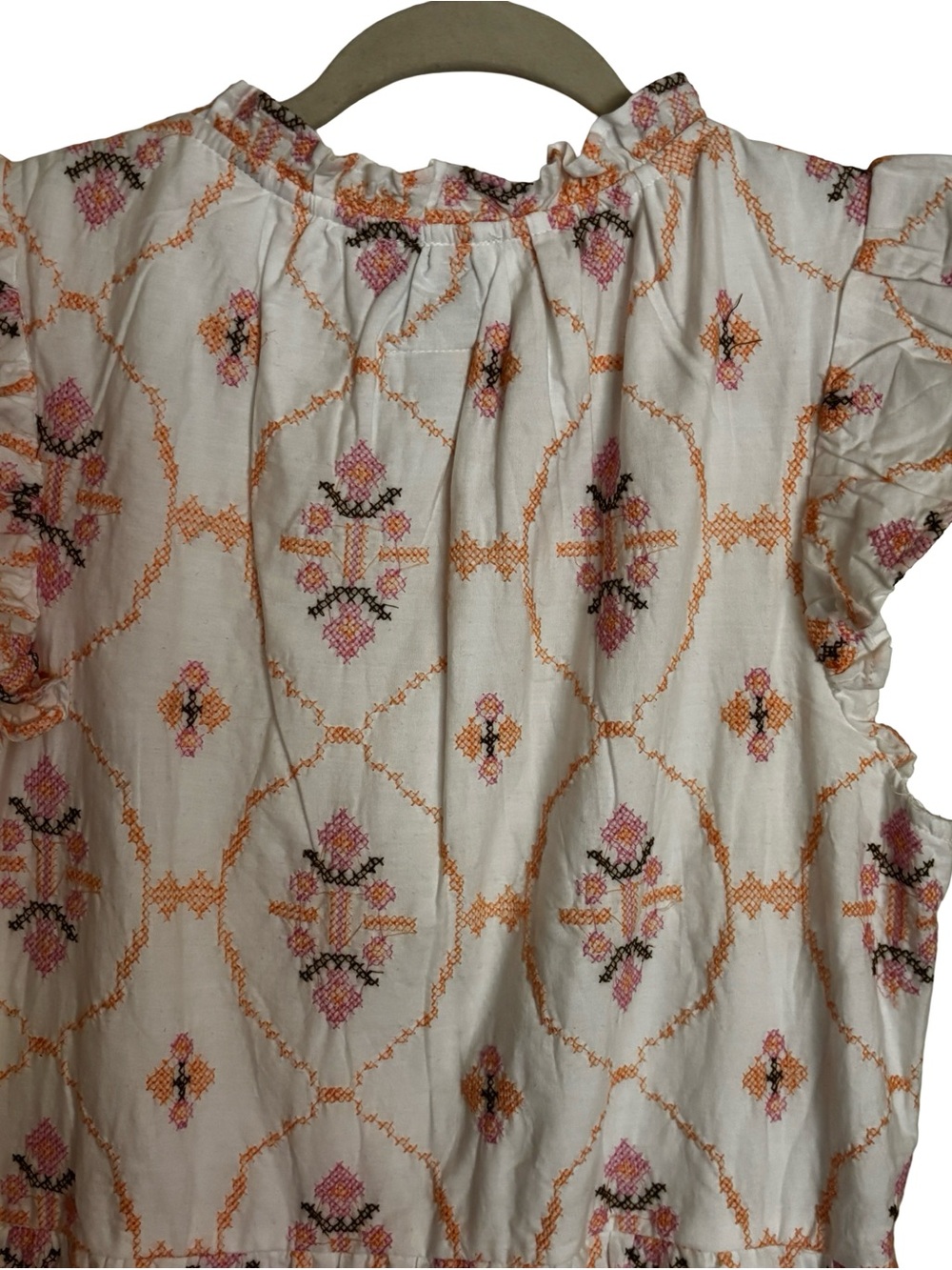 Embroidered Summer Cotton Mini Dress Size Medium NWOT - Picture 8 of 15